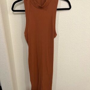 Forever 21 Rust Ribbed Knit Top